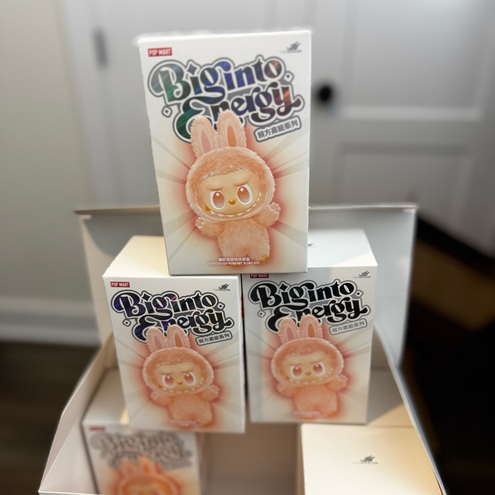 Authentic Labubu Big Into Energy Whole Set. 6 Labubus. Open box. No secret/Black - Picture 2 of 8